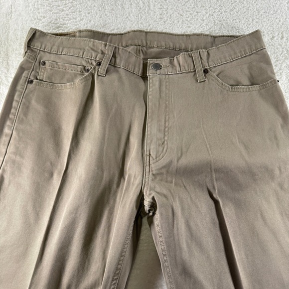 Levi's 541 Athletic Fit Jeans Men's 37x34 Khaki Tan‎ Beige Stretch Denim Pants - Picture 5 of 11